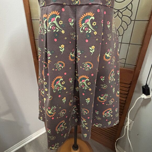 Matilda Jane Friends Forever Brown Maja Ponte Knit Dress Size L - Picture 11 of 16